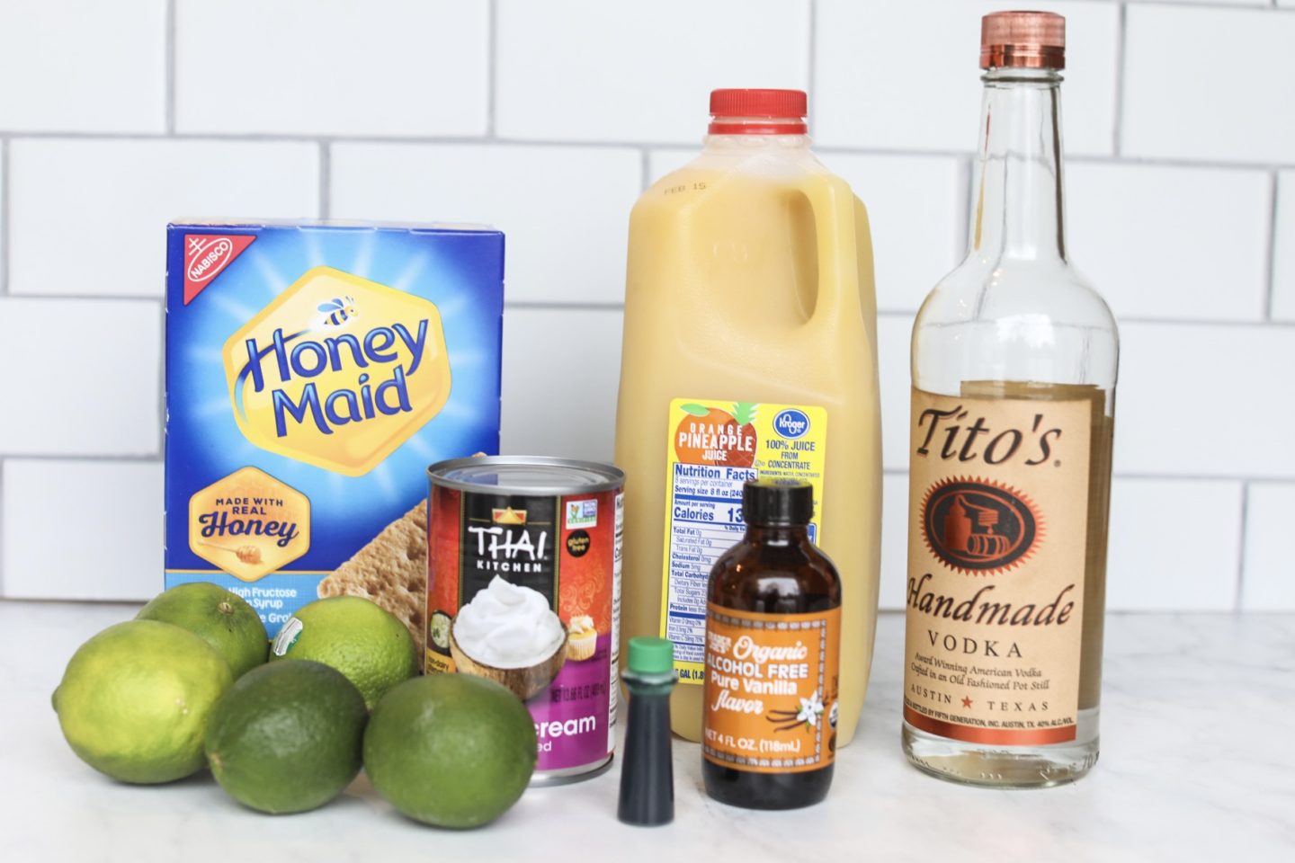 ingredients for key lime pie martinis