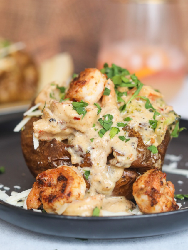 Loaded Shrimp Baked Potatoes