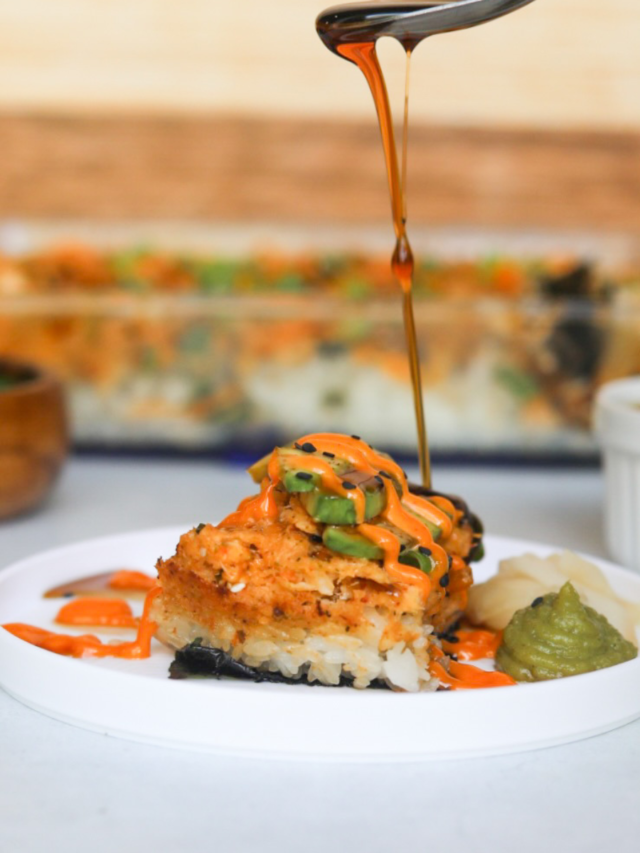 Sushi Bake with Spicy Crab