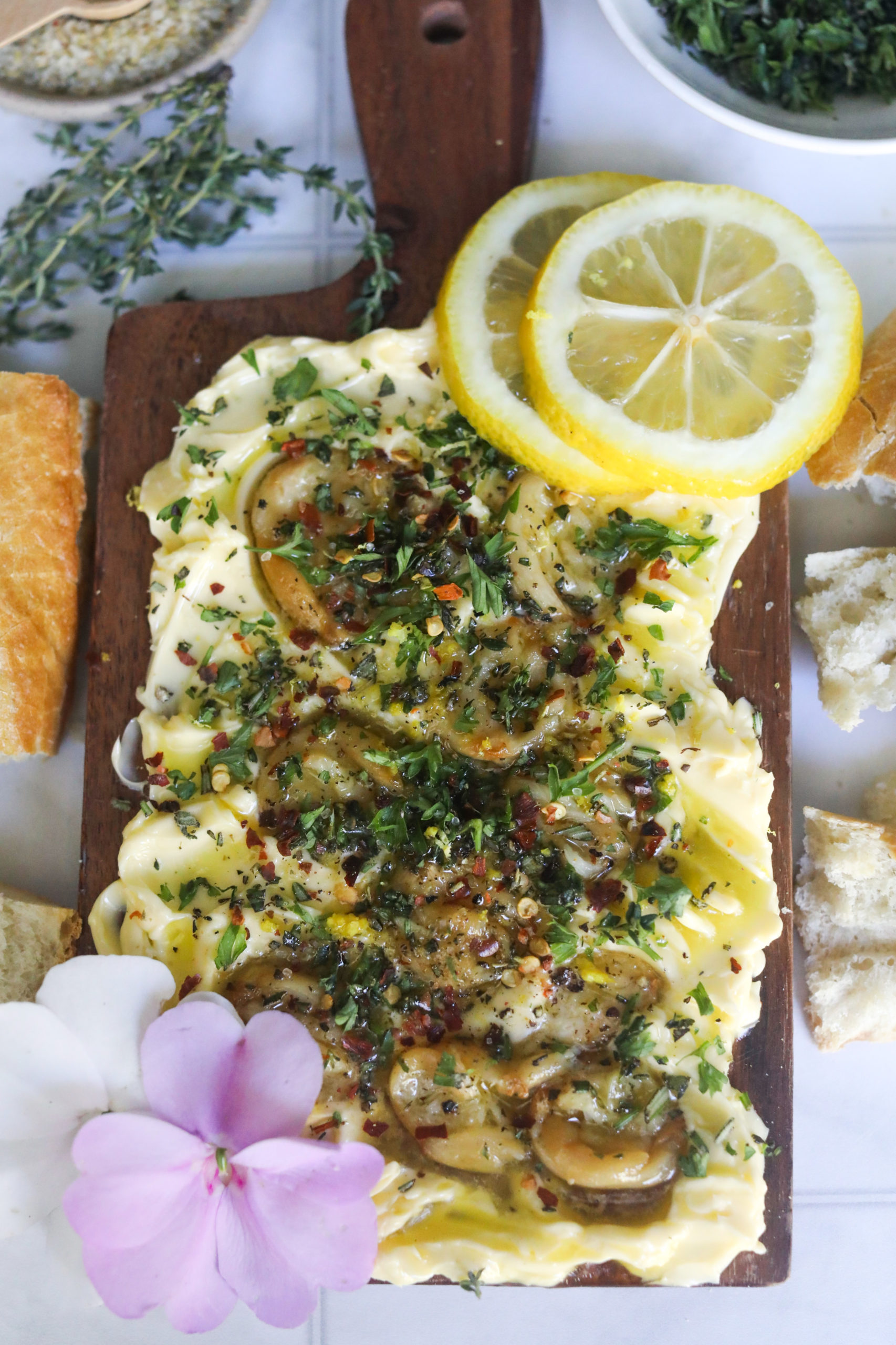 Garlic, Lemon & Herb Butter Board Seasoned to Taste