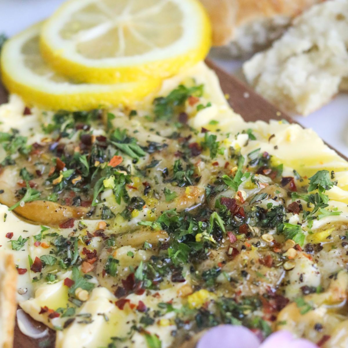 Garlic, Lemon & Herb Butter Board Seasoned to Taste