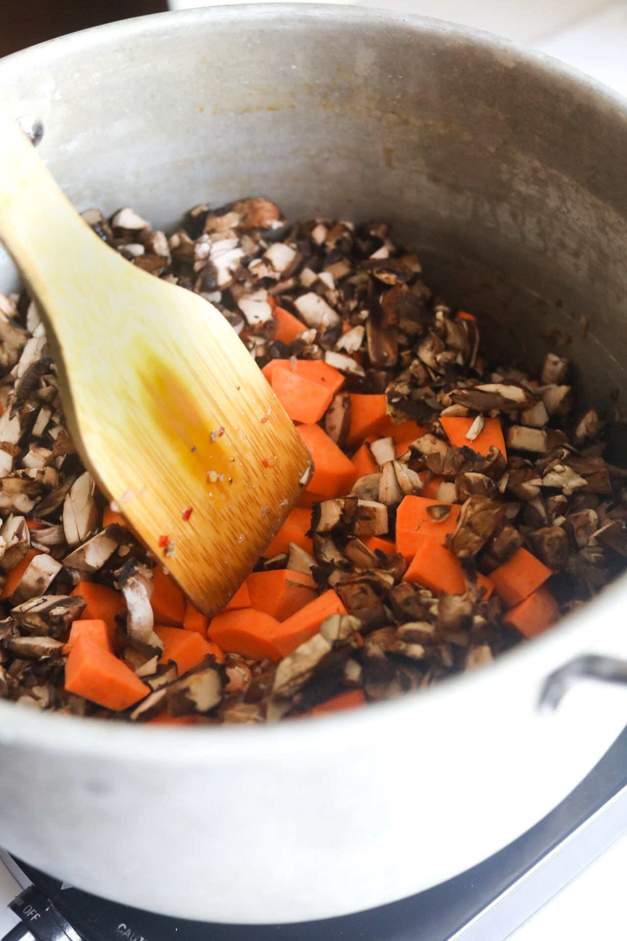 ingredients cooking in a pot