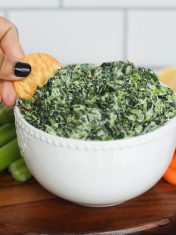 Featured image for cold spinach dip recipe.