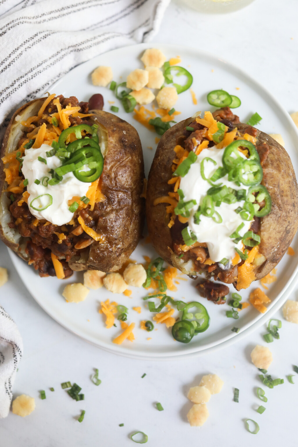 Chili Baked Potato Seasoned to Taste