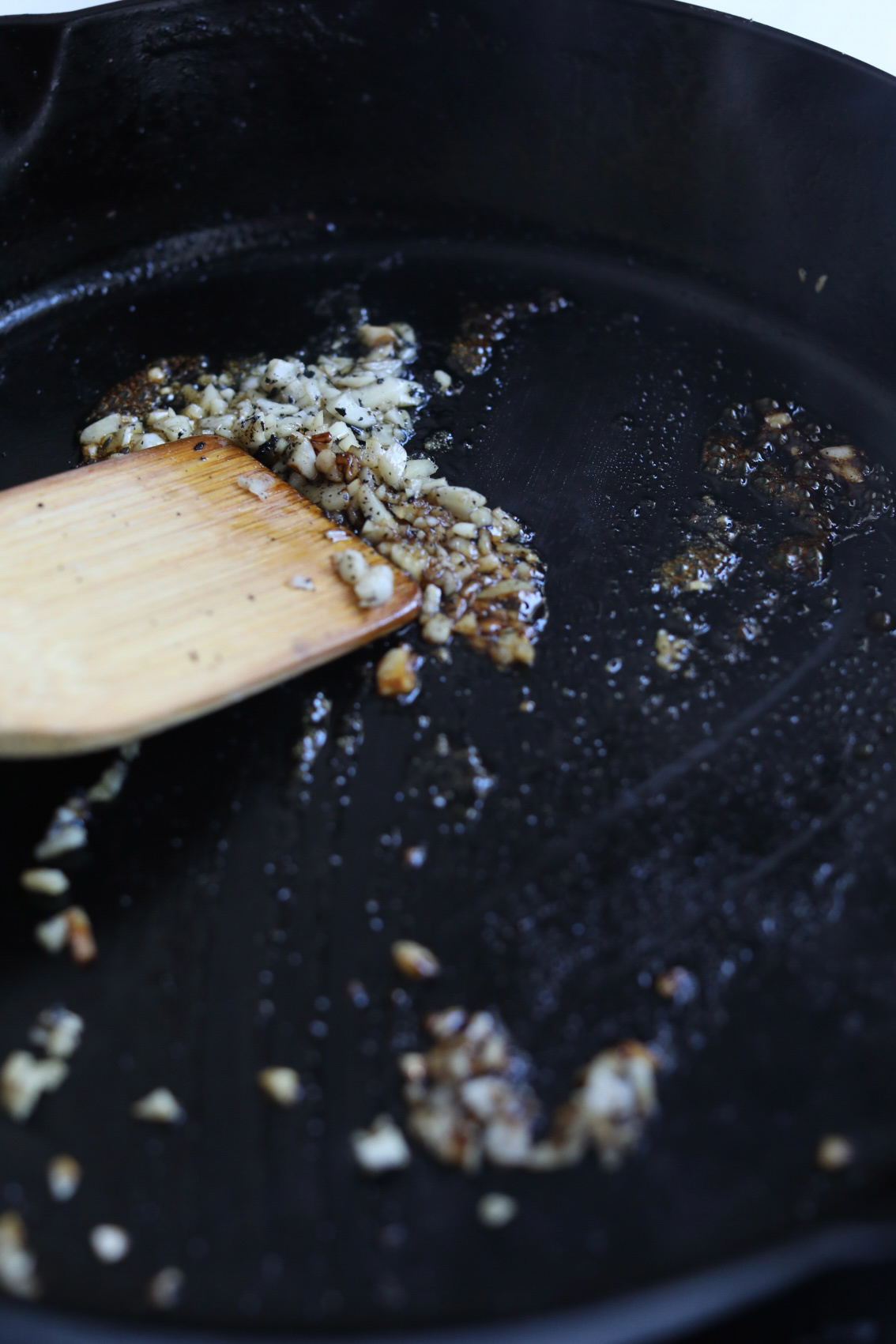 cooked down garlic and wine