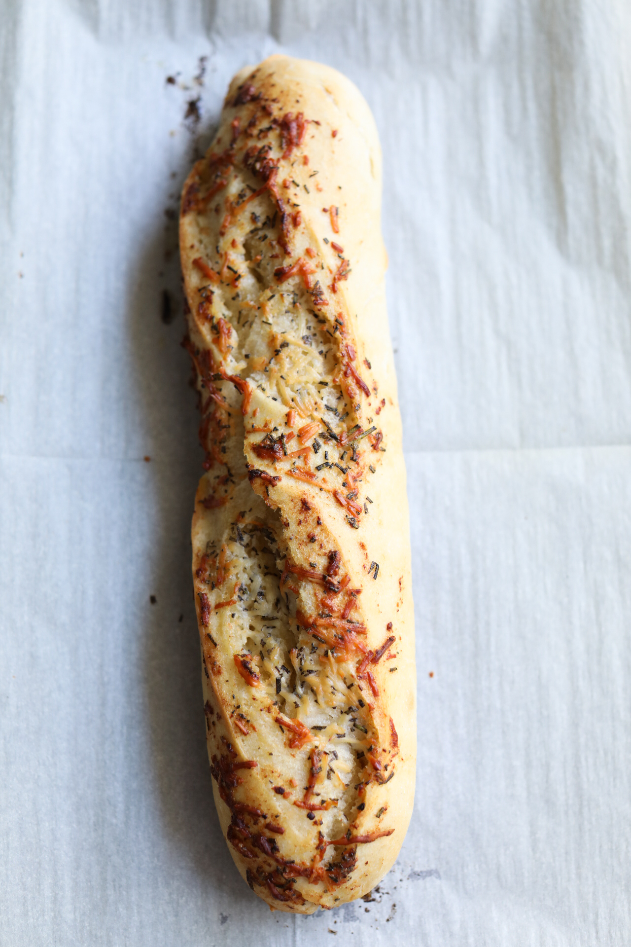 freshly baked rosemary parmesan bread