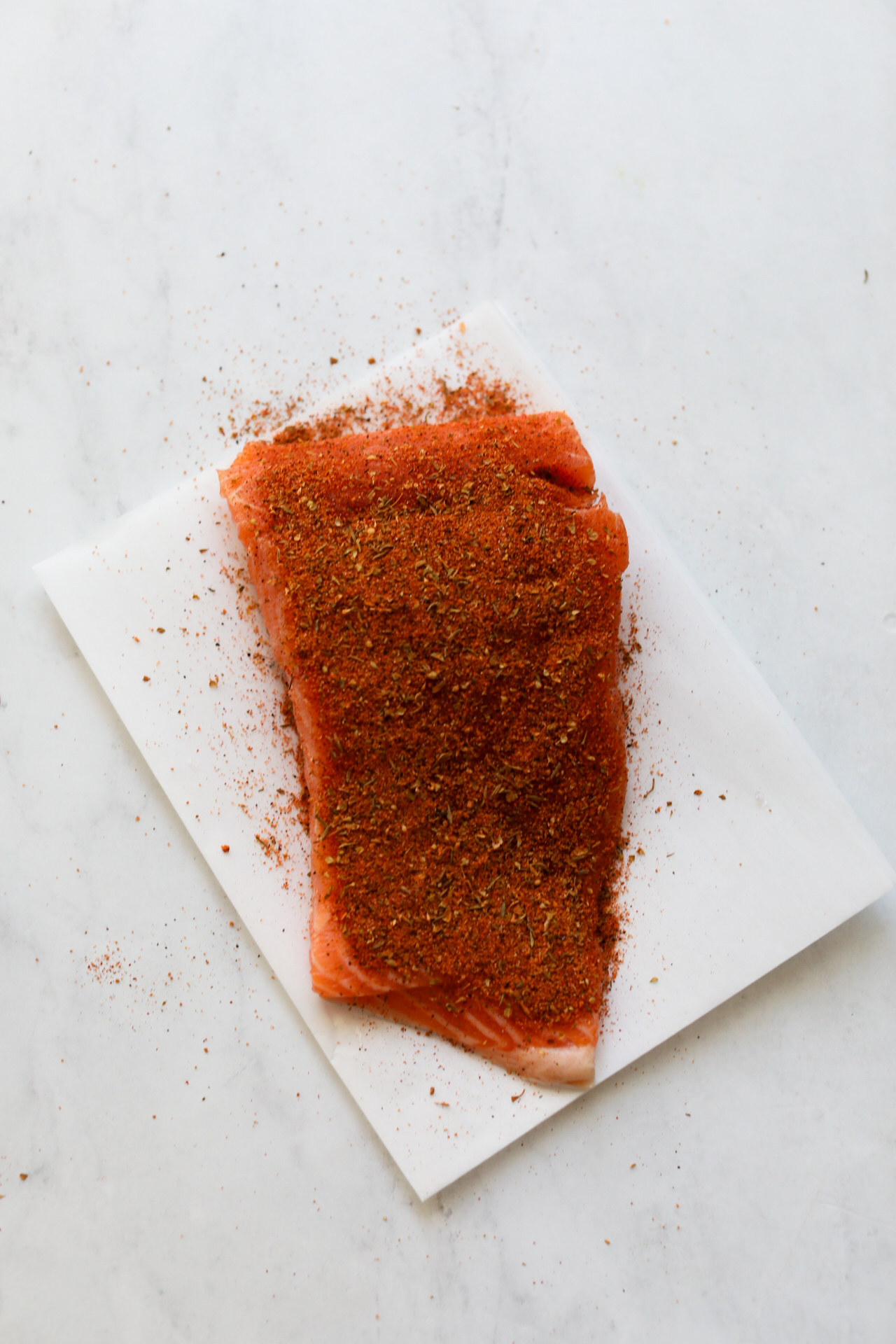 seasoned cajun salmon filet