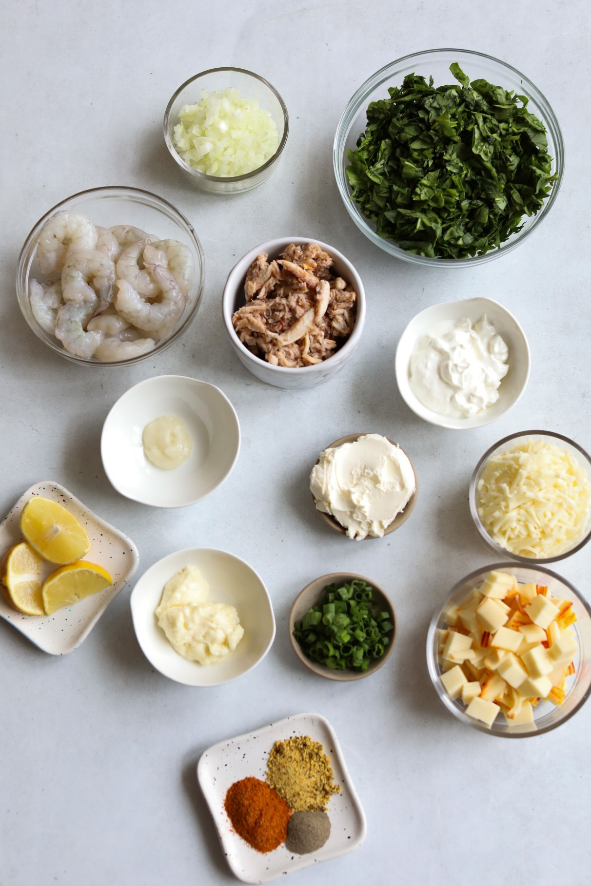 ingredients for seafood dip